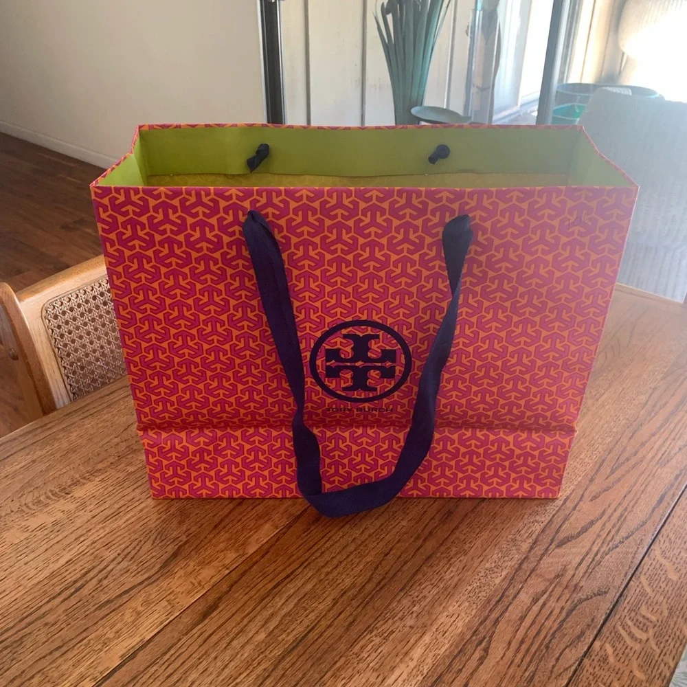 Tory Burch Large Pink 16”W X 13”H Shopping Gift Bag